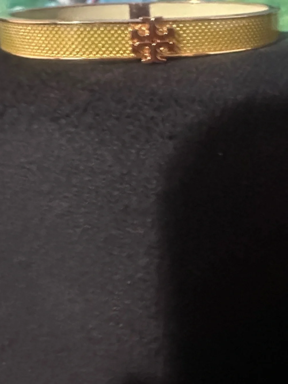 Tory Burch Rose Gold Logo Bangle Bracelet